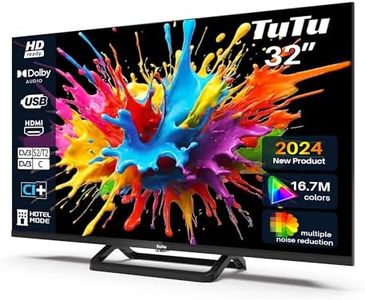 TuTu TUB32HN1NC Fernseher 32 Zoll (80cm) LED HD-Ready Triple Tuner (DVB-T/T2-C-S/S2) HDMI USB-Media Player CI/CI+ Hotelmodus Mittelfuss