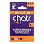 Chatr Mobile Prepaid 60$ Sim Card Kit (3G Network) - 1 Month Prepaid Service Included | Talk-Text-Data | Pay as You go | Canada