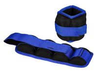 SPIRO Ankle/Wrist Weight 8 Kg. (4KG x 2) | Resistance Exercise | Resistance Bands | Wrist Ankle | Fitness Band | Workout Equipment (Color : Black & Blue) (Perfect For Physiotherapy)