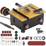 Mini Table Saw for Crafts[Dual 795 Motors & Switches] Max 200W/12,000RPM/26mm Adjustable Height Table Saw with Accessories.Gift for Men and Women's Creating Handmade Gifts (Champagne Gold)