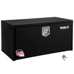 Buyers Products 1703100 Black Steel Underbody Truck Box with Paddle Latch, 14 x 16 x 24 Inch