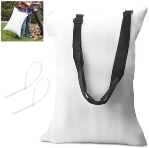 Universal Leaf Vacuum Blower Bag Compatible with Worx Craftsman Toro Black-Decker Husqvarna Leaf Blower Vacuum/Leaf Blowers - Bottom Zip Replacement Bag, Leaf Blower Bag White