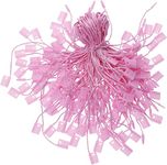 Imaashi 1000 Pcs 7 Inch Nylon Hang Tag String for Clothes Gift Bags Price Tags Shoes Snap Lock Pin Loop Fastener Hook Ties Tag Rope for Belts Pocket Squares Luggage Garments Label (Pink)