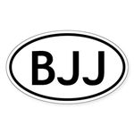 CafePress BJJ Oval Bumper Sticker Car Decal