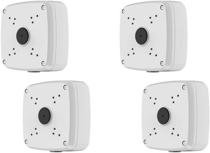 Lorex ACJNCD4B Outdoor Junction Box for 4 Screw Base Cameras (White, 4-Pack)