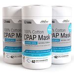 A World of Wipes Professional CPAP Wipes | AWOW Professional CPAP Mask Cleaning Wipes 186 Unscented Cotton CPAP Mask Wipes | Perfect for your CPAP Accessories Kit