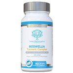 Boswellia & Turmeric Complex – 90 Capsules – Super High Strength Curcumin containing Minimum 95% Curcumoids & 65% Boswellic Acid - UK Made