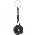 TRIXES Red Racing Car Wheel Keyring – Small Keychain - Formula 1 Fan Merchandise - Gifts for Men – Includes: Rubber Tyre, Chain & Stainless-Steel Ring to Attach to your Keys, Bag or Use for Display