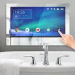 Leotachi 21.5 Inch Wi-Fi 6 Upgraded Smart Bathroom Mirror TV, Waterproof 1080P Full HD Touchscreen, Android 11, Bluetooth & HDMI, Wall-Mounted for Bathroom Use