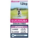 Eukanuba Grain Free Complete Dry Dog Food for Puppy Large and Giant Breeds with Ocean Fish 12 kg