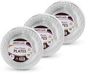 Plastimade [120 Count] 7 Inch Appetizer Plates Clear Disposable Heavy Duty Plastic, Ideal For Wedding, Catering, Parties, Buffets, Events, Or Everyday Use, 3 Packs