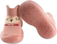 Anti-Slip Baby Toddler First Walking Sock Shoes, [Cute Animal] Cotton Lightweight Slip-On Shoes with Soft Rubber Sole Unisex Non-Skid Indoor Outdoor Floor Slipper Breathable Kid Girls Boys Socks Boots