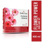 Vedic Line Flower Power Facial Kit, For Skin Care Improves Skin Elasticity & Texture With White Lily, Lavender, Jasmine Makes Skin Relaxed & Flower Fresh, 400Ml