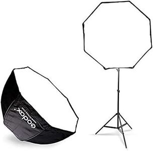 Godox Photo Studio 80cm 31.5in Portable Octagon Umbrella Softbox,190cm Light Stand with Hot Shoe Holder Bracket kit for Flash Speelidte