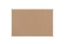 Bi-Office Basic Cork Board, Pine Wood Frame, 90 x 60 cm, brown