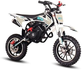 SYX MOTO VK Dirt Bike 60cc 4-Stroke Gas Powered Motorcycle Pit Bike Automatic Transmission Pull Start Up to 22 Mph 2.0 hp 10'' Wheel-Black