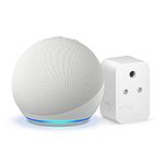 Amazon Echo Dot (5th Gen, White) Combo with Amazon Smart Plug