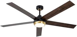 Liokoc Ceiling Fan with LED Light | Remote & APP Control | Adjustable Color Temperature, Dimming Function, Powerful Airflow | Ideal for Bedrooms