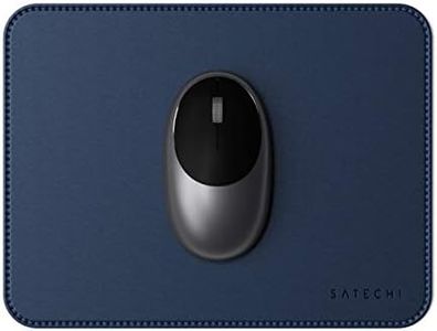 Satechi Eco-Leather Mouse Pad 9.8" x 7.5" - Safe for Lacquered & Varnished Wooden Surfaces (Blue)