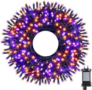 Halloween Lights Outdoor, 300 LED 100FT Orange and Purple Halloween Decorations with 8 Modes, Plug in Halloween String Lights for Indoor Outside House Yard Party