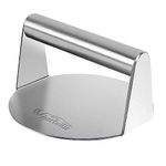 UHARBOUR Smash Burger Press, 14.4cm/5.6inch Stainless Steel Burger Smasher for BBQ, Grill, Steak, Bacon, Toast…