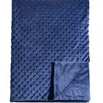 david's kids Minky Baby Blanket for Boys Girls Neutral, 40x50 Inches Soft Lightweight Micro Fleece Baby Blanket with Double Layer, Dotted Backing, Breathable Receiving Blanket for Newborns, Navy Blue