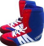 LORDS Boxing Ring Shoes, Martial Aat Shoes for Sports Games (5) RED/Blue