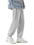 dockstreet Loose Baggy fit Joggers/Loose Yoga Pants/Casual Extra Baggy fit Lower Cotton for Men13324RRa-BagyFITmenJogrLGrey 32