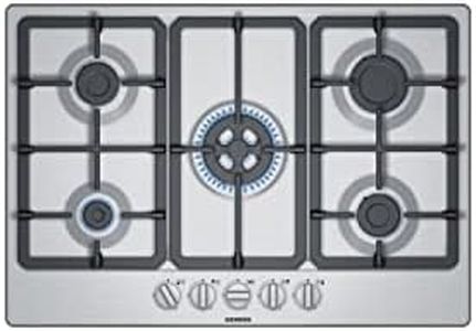 Siemens EG7B5QB90 Gas Hob with Wok Burner 3.3kW and Sword Dials, 75cm, Stainless Steel, iQ300, Built in