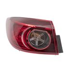 Brock Replacement Drivers Tail Lamp Tail Light Quarter Panel Mounted Compatible with 14-18 Mazda3 Sedan BHN151160B