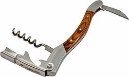 Legnoart Wine Plaza 4-Piece Professional Wine Set: Wine Opener, Champagne Stopper, Drip Collar, Wine Pourer