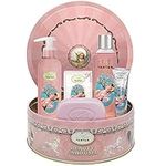 Women Bath Set: 1 Shower Gel/Bath Foam 250ml + 1 Body Moisturiser 200ml + 1 organic Oils Soap 100g + 1 Hand Cream 25ml / Cherry Blossom/Gifts For Mum, Pamper Sets For Women Gifts, Gift Set Women