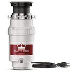 Waste King stainless-steel Legend Series 1/2 HP Continuous Feed Garbage Disposal with Power Cord - (L-1001)