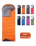 JEAOUIA Sleeping Bags for Adults Cold Weather - 20 Degree Big&Tall Size Backpacking Lightweight Waterproof Mens Teen Women Camping Hiking Outdoor Hunting with Compression Bags(Black) Orange 2KG