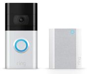 Ring Doorbell 3 & Chime, 2 Pc Set, 1080p