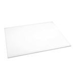 Hygiplas Large High Density White Chopping Board for Bakery - 60x45cm