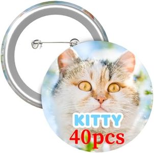 YZPPDHFC Custom Button, Personalized Pins, 40 PCS Customized Employee of The Month Pin, Customize Cheer Pins for Backpacks, Button Art, Customizable Badge for Kids, Pines para Mochila