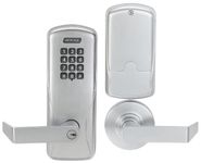 SCHLAGE Schlage CO Series Class 100 Offline Electronic Lock, Cylindrical Chassis, Classroom/Storeroom Function, Keypad, Rhodes Lever, Satin Chrome Finish (CO-100 CY70 KP RHO 626)