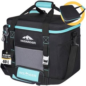 INSMEER Cooler Bag 40L, Large Cooler Bags Insulated with Hard Lid, Soft Cooler Bag Leakproof/Collapsible/Portable Cooler Backpack,with Bottle Opener, Suitable for Beach Camping Picnics