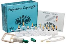 Uplife Cupping Therapy Set (12 Cups) Ventouses Thérapeutiques - for Neck & Back Massage - Suction Cup Therapy Neck Massager - Cellulite Massager Body Sculpting - Weight Loss, Muscle & Back Pain Relief