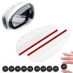 WeFoonLo 2Pcs Car Rear View Mirror Rain Eyebrows, Universal Car Side Mirror Rain Cover Sun Visor Guard for Cars SUV Trucks, with Extra 10pcs Car Door Shock Absorber (Transparent White)