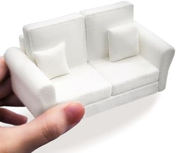 Doll House Furniture Couch – 1:18 Miniature for Dollhouse Living Room, Realistic Dollhouse Living Room Furniture for Kids, Collectors