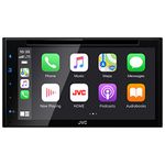 JVC KW-V66BT Apple CarPlay Android Auto DVD/CD Player w/ 6.8" Capacitive Touchscreen, Bluetooth Audio and Hands Free Calling, MP3 Player, Double DIN, 13-Band EQ, SiriusXM, AM/FM Car Radio