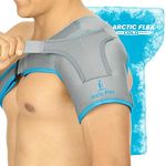 Arctic Flex Shoulder Ice Pack Brace - Cold Reusable Cool Gel Wrap & Hot Therapy - Immobilizer Compression Stability Support for Tendonitis Dislocated Joint Left & Right Rotator Cuff Arm Pain Relief