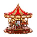 Mr Christmas 16" Christmas Marquee Large Deluxe Carousel Xmas Decorations, Regular