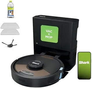 Shark Matrix Plus 2in1 Robot Vacuum & Mop with Sonic Mopping, Matrix Clean, Home Mapping, HEPA Bagless Self Empty Base, CleanEdge, for Pet Hair, WiFi, Compatible with Alexa, Black/Gold (AV2613WA)