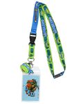 Bioworld Teenage Mutant Ninja Turtles Character Design ID Badge Holder Lanyard with 2" Rubber Charm, Leonardo