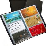 MXD Business Card Holder Wallet 300 Cards Capacity - Black(PU Leather)