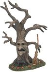 Department 56 Village Collection Accessories Halloween Scary Witch Face Tree Figurine, 7.3 Inch, Multicolor