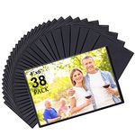 Tebik 38 Pack Magnetic Picture Frames, Holds 4 x 6 Inches Photos Pictures, Black Magnetic Photo Frames with Clear Pocket for Refrigerator,Fridge, Locker, Office Cabinet
